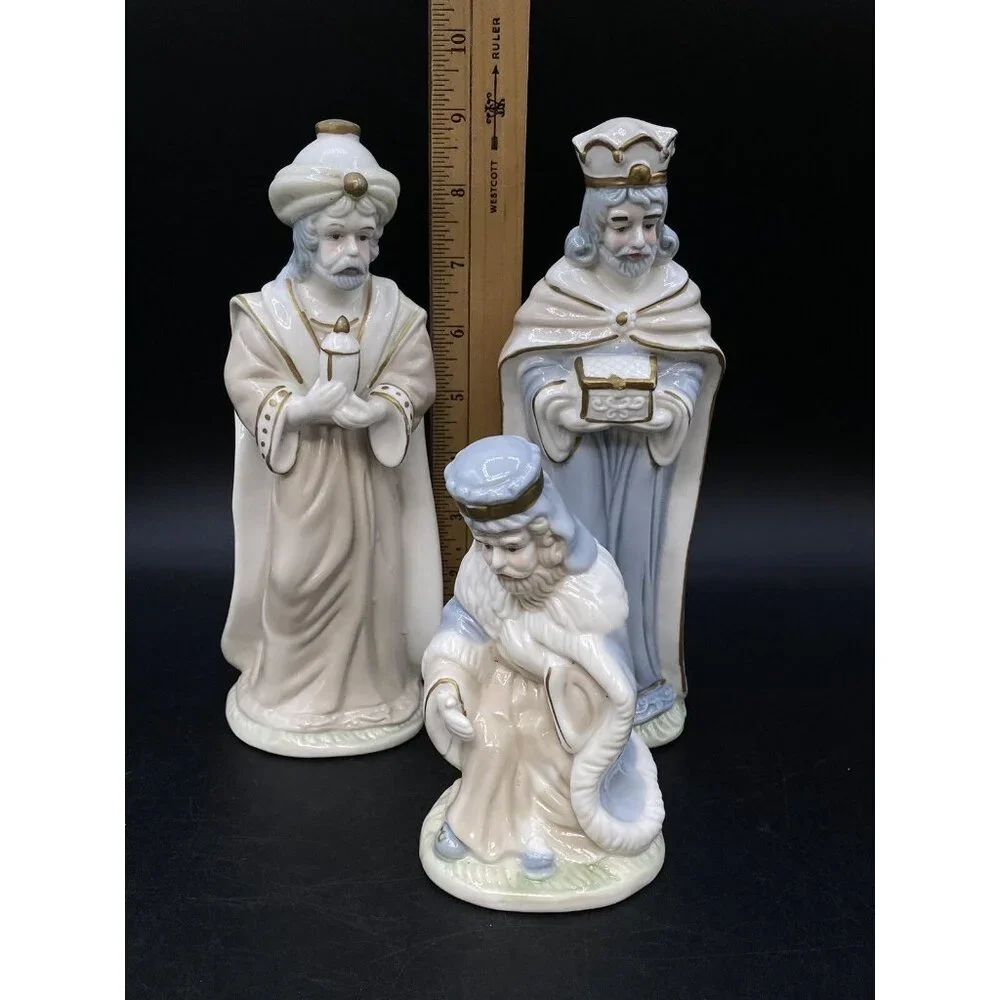 International Bazaar Pastel Nativity 3 Wise Men 9” Replacement Pieces